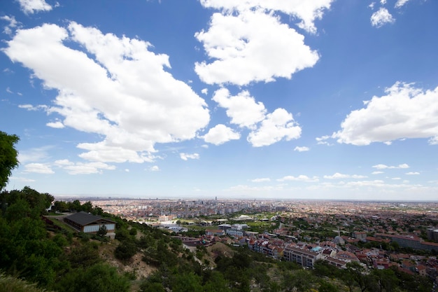 Cloudy sky and view of konya city