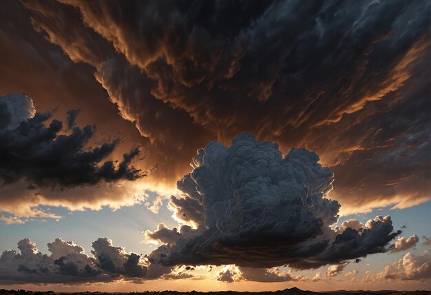 Photo a cloudy sky with clouds in the background