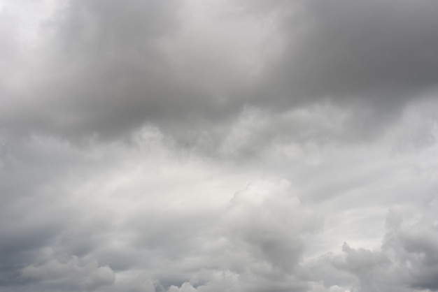 厚い雲がかかる曇り空