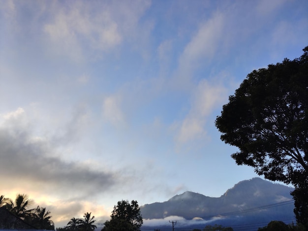 A cloudy sky with some clouds in it