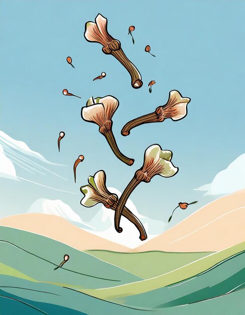 Clove tree illustration