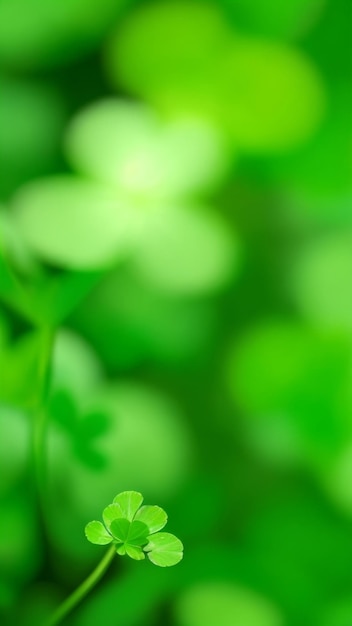 Clover Glow Blur Abstract Background in Radiant Clover Green