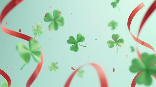 Photo clover leaf happy st patricks day