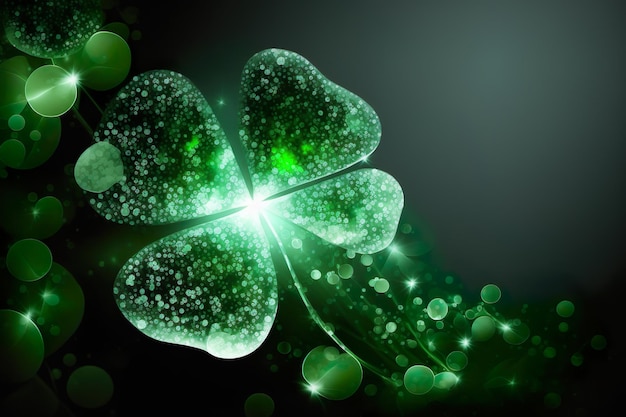 Clover Luxury Abstract Saint Patrick's Day op verticale webbanner bureaubladachtergrond