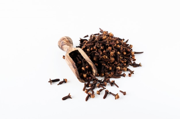 Cloves. Dry seasoning for cooking and drinks isolated