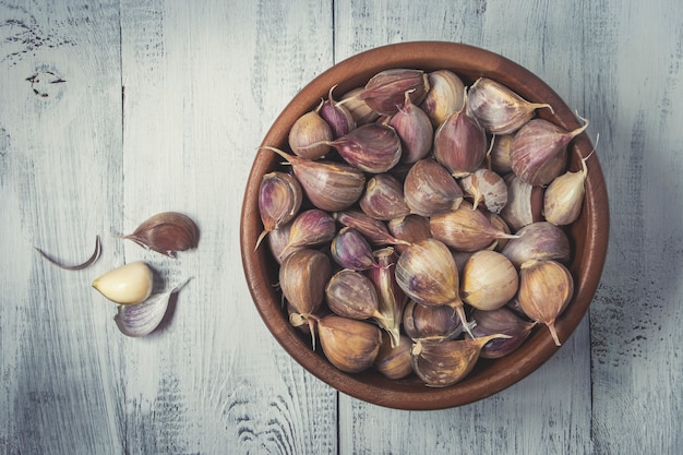 Cloves of fresh garlic