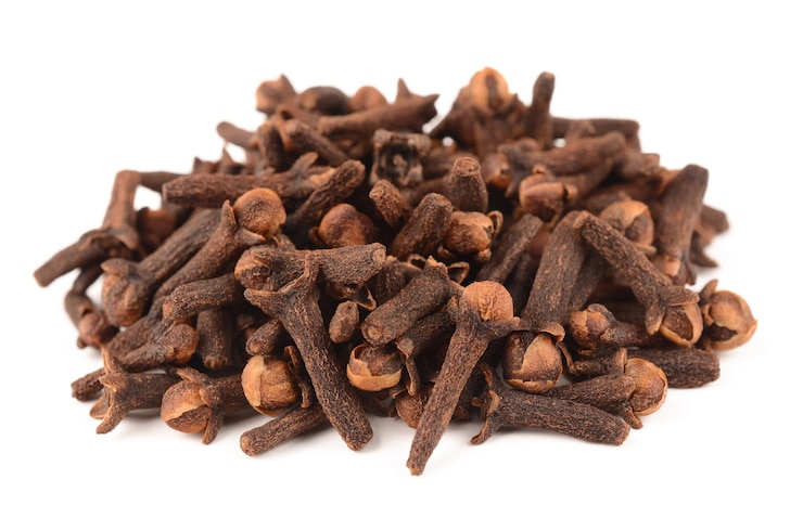 Photo cloves on white