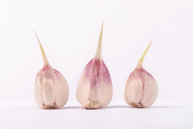 Cloves of young garlic