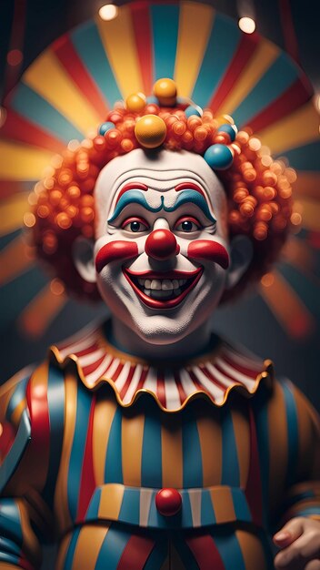 Clown 3D cartoon karakter illustratie