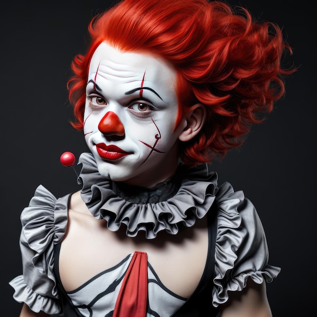 Premium AI Image | clown black background