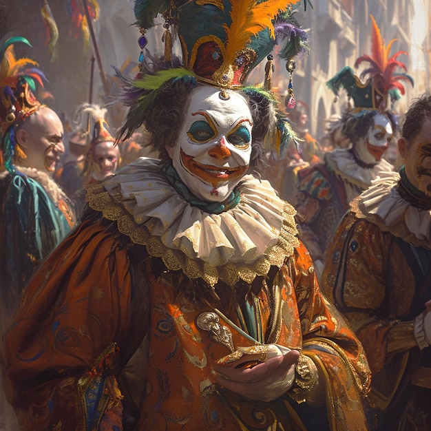 Foto clown al carnevale