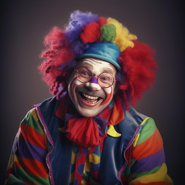 Foto clown facepaint karakter kostuum portret