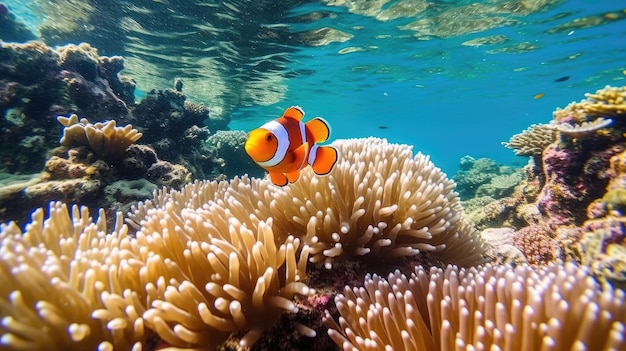 写真 aiによって生み出された海のピエロ魚