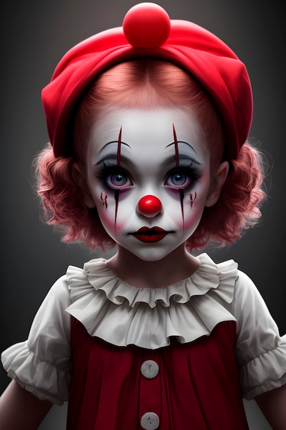 клоунский макияж на лице девочки