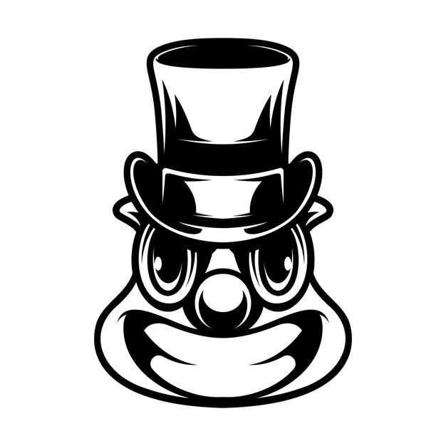 clown top hat outline version