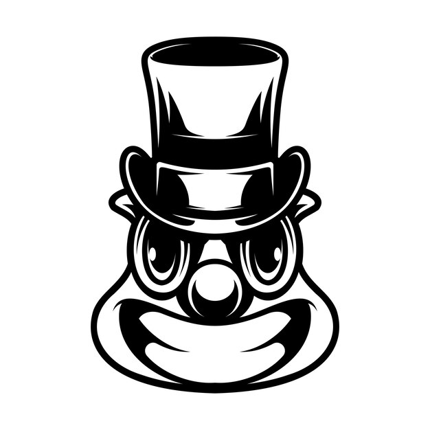 Photo clown top hat outline version