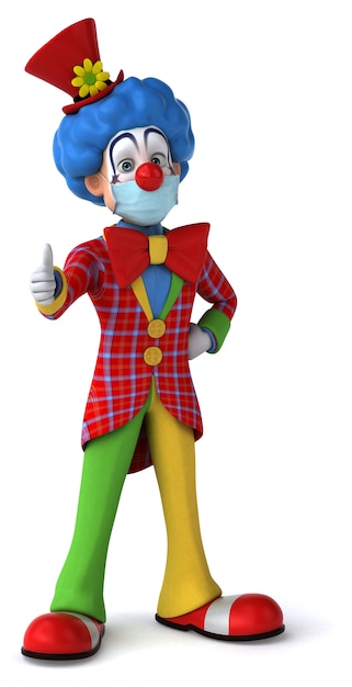 Clown with a mask