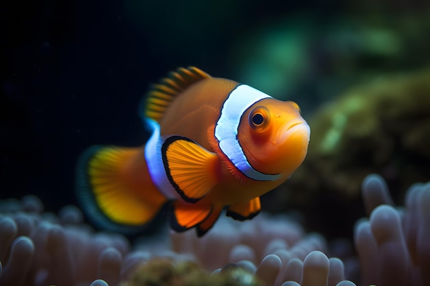 Clownfish Marine Life Anemone Reef Neuraal netwerk AI gegenereerd