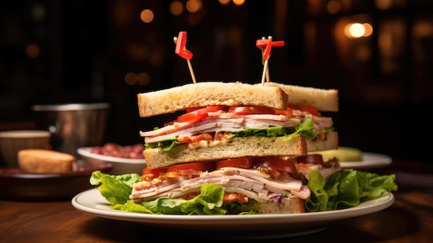 A club sandwich also called a clubhouse sandwich is a sandwich consisting of bread