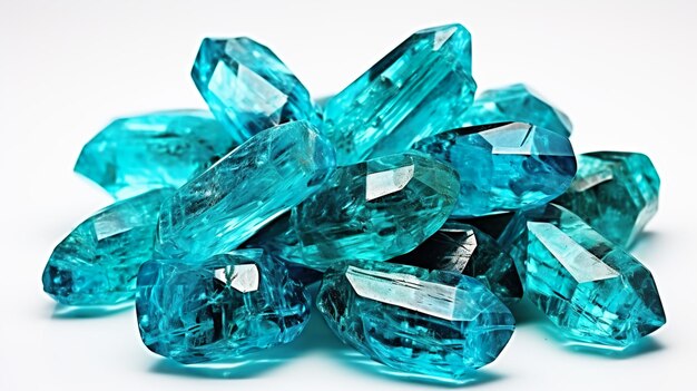 a cluster of blue gemstone is shown