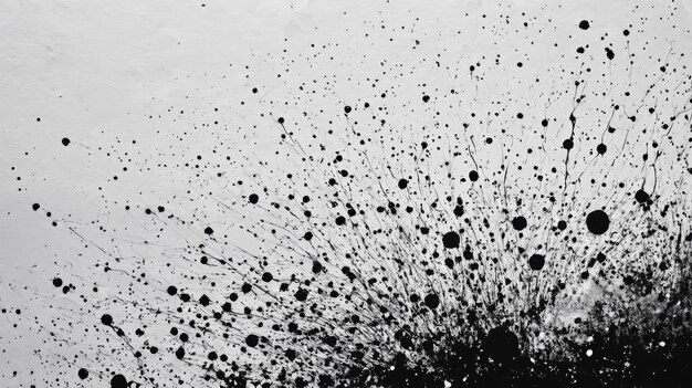 Cluster of Bubbles Floating in Black and White