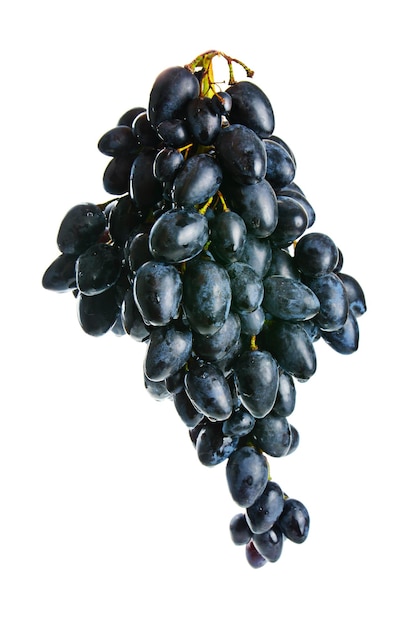 Cluster of fresh grape on the white