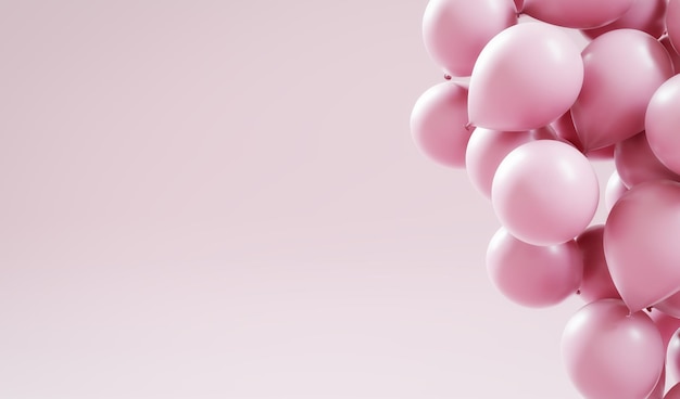 Cluster of pink balloons Greeting card