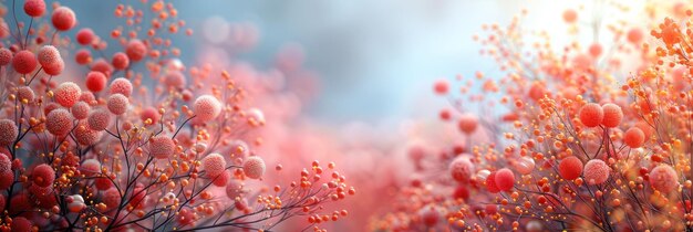 Cluster of Red Berries on Tree