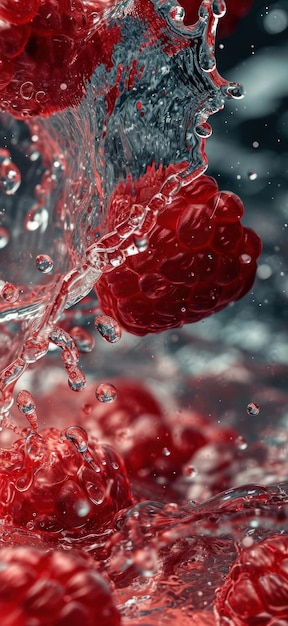 Cluster of Red Flowers Floating in Water