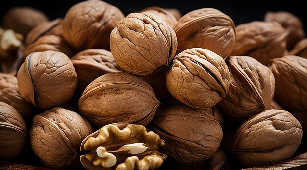 a cluster of walnuts