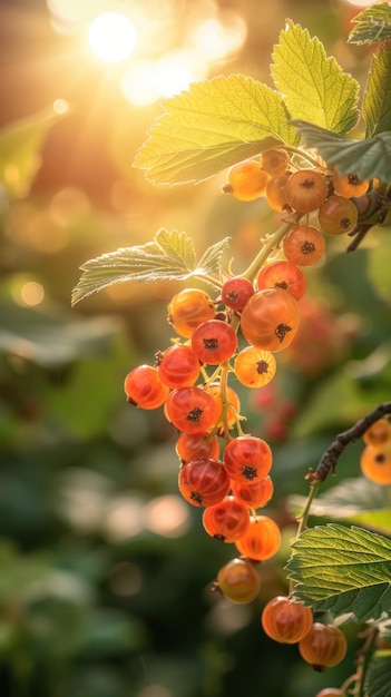 Clusters van zwarte bessen die aan een tak hangen