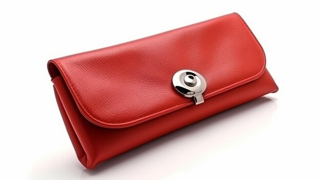 Clutch bag Female bag Isolated on white background Generative Ai