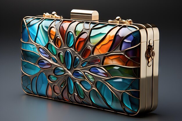 Clutch bag gaudi inspired illustration generative ai