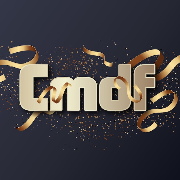 Cmdf Text effect Gold JPG attractive background card photo