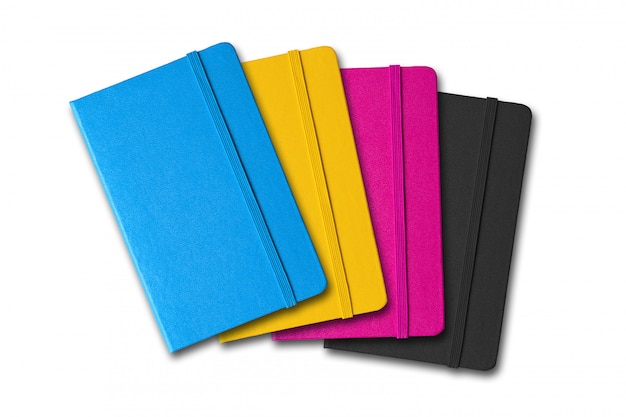 CMYK closed notebooks set