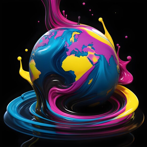 Foto colore di stampa cmyk world