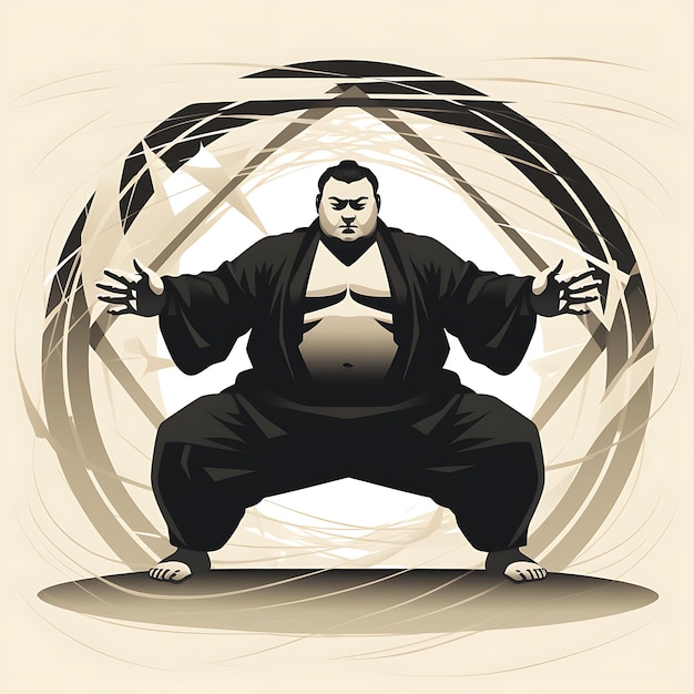 Cnc Laser Cut Sumo Wrestler Frame toont de kracht en de kracht van een S tattoo platte omtrek