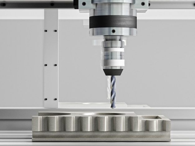 Macchina cnc in azione