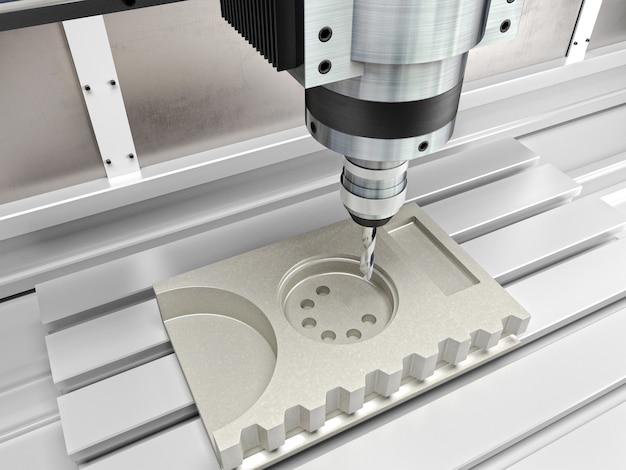 Macchina cnc in azione