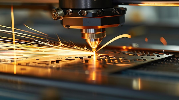 CNC machine sparks flying in industry is AI Generative