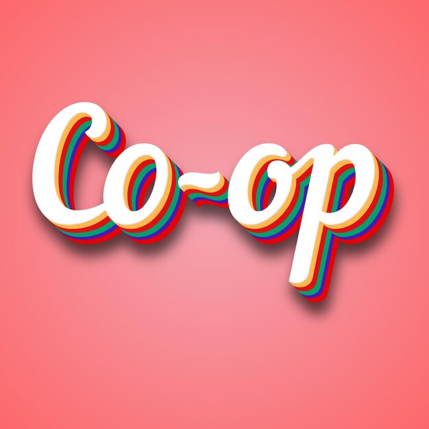 Photo co op text effect photo image cool