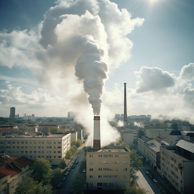 CO2 pollution HD 8K wallpaper Stock Photographic Image