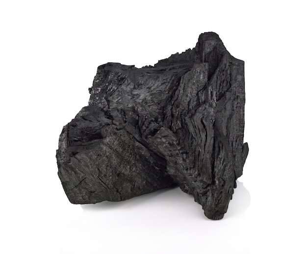 Coal on Isolated White Background