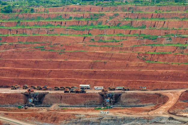 Coal mining. The truck transporting coal, Thailand.