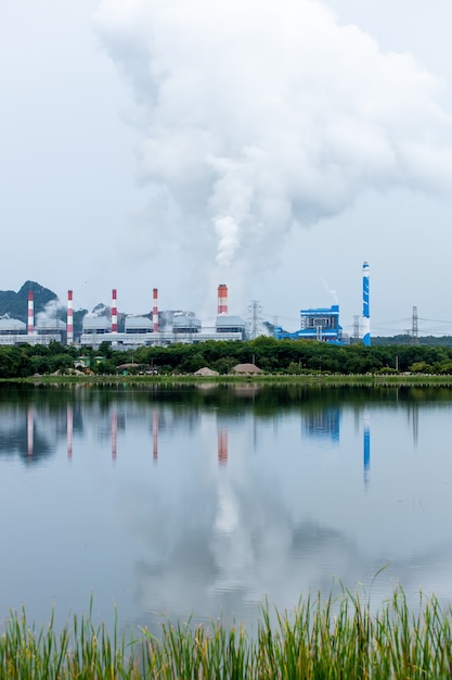 Coal power plant in Lampang, Thailand.