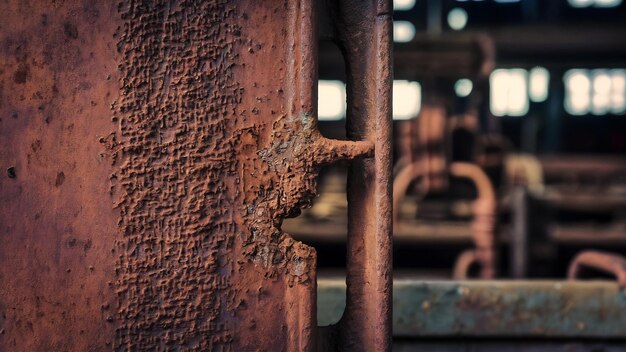 Coarse rust appearance on metal