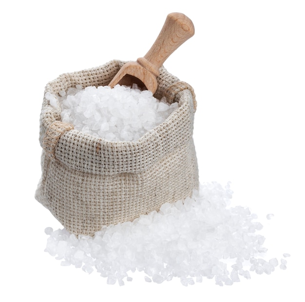 Coarse sea salt isolated