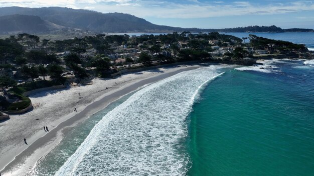 Coast Beach at Carmel in California United States