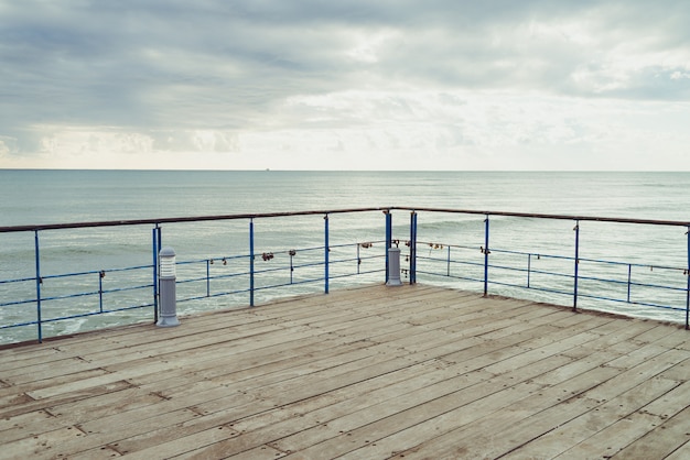 The coast of Cyprus from pier