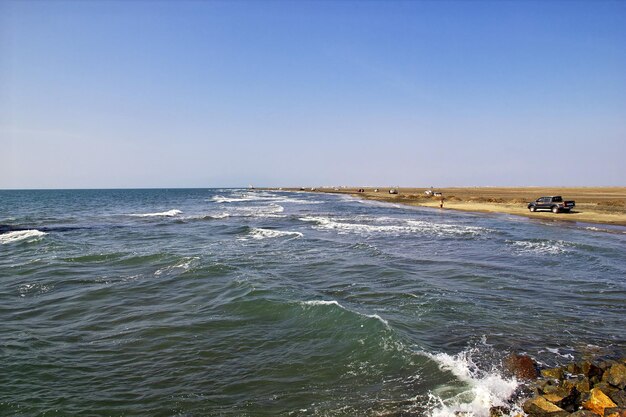 Photo the coast of red sea bab el mande hodeida yemen